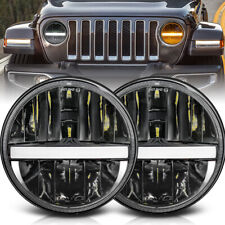 HEADLAMP FOR LAND ROVER DEFENDER 110 90 PAIR 7" INCH LED HEADLIGHT E MARKED RHD