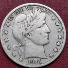 1911 S Barber Half Dollar 50c Better Grade F - VF #61013