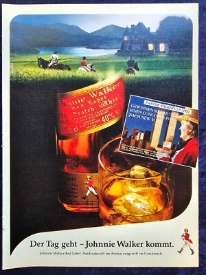 Johnnie Walker Red Label Whisky, Original Advertising from 1987