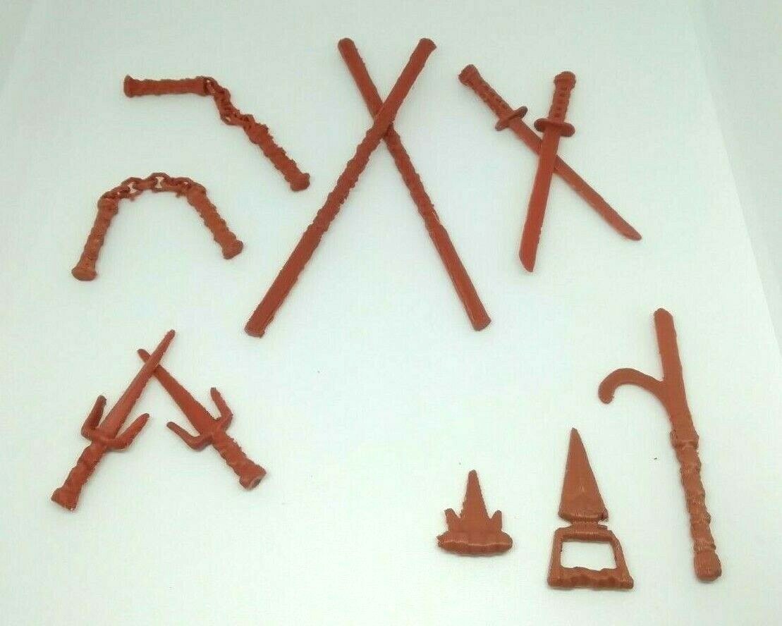 X2 Pair TMNT Weapons Replacement Sai Sword Nunchucks Staff Katana Reproductions