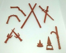 X2 Pair TMNT Weapons Replacement Sai Sword Nunchucks Staff Katana Reproductions