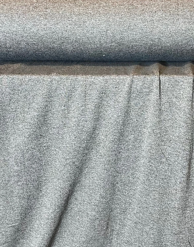 FLEECE KNIT FABRIC POLYCOTTON 64" WIDE TUBULAR HEATHER GREY 9 OZS BY THE YARD - Image 3 of 4