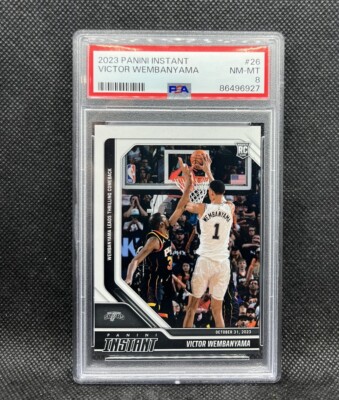 VICTOR WEMBANYAMA PSA 8 ROOKIE 2023-24 Panini Instant #26 RC CARD