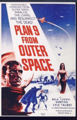 Retro POSTCARD Classic Cult Horror Film Movie: Plan 9 From Outer Space