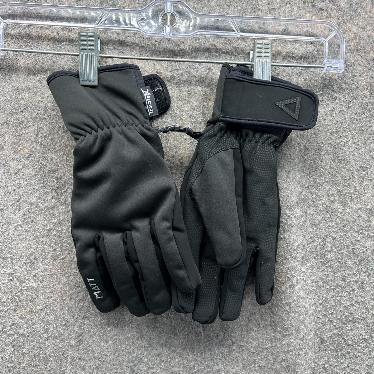 Matt Gloves Men Extra Large Adult Black Snowgloves Ski Winter Warm Tootex  Lined