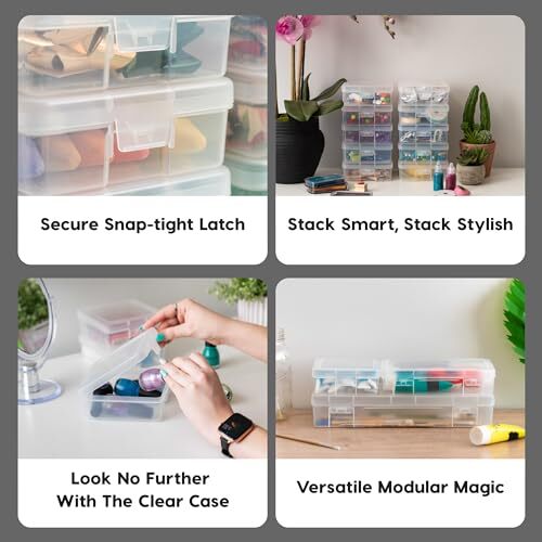 USA 10 Pack Small Plastic Hobby Art Craft Supply Small Case - 10 Pack - Bild 3 von 6