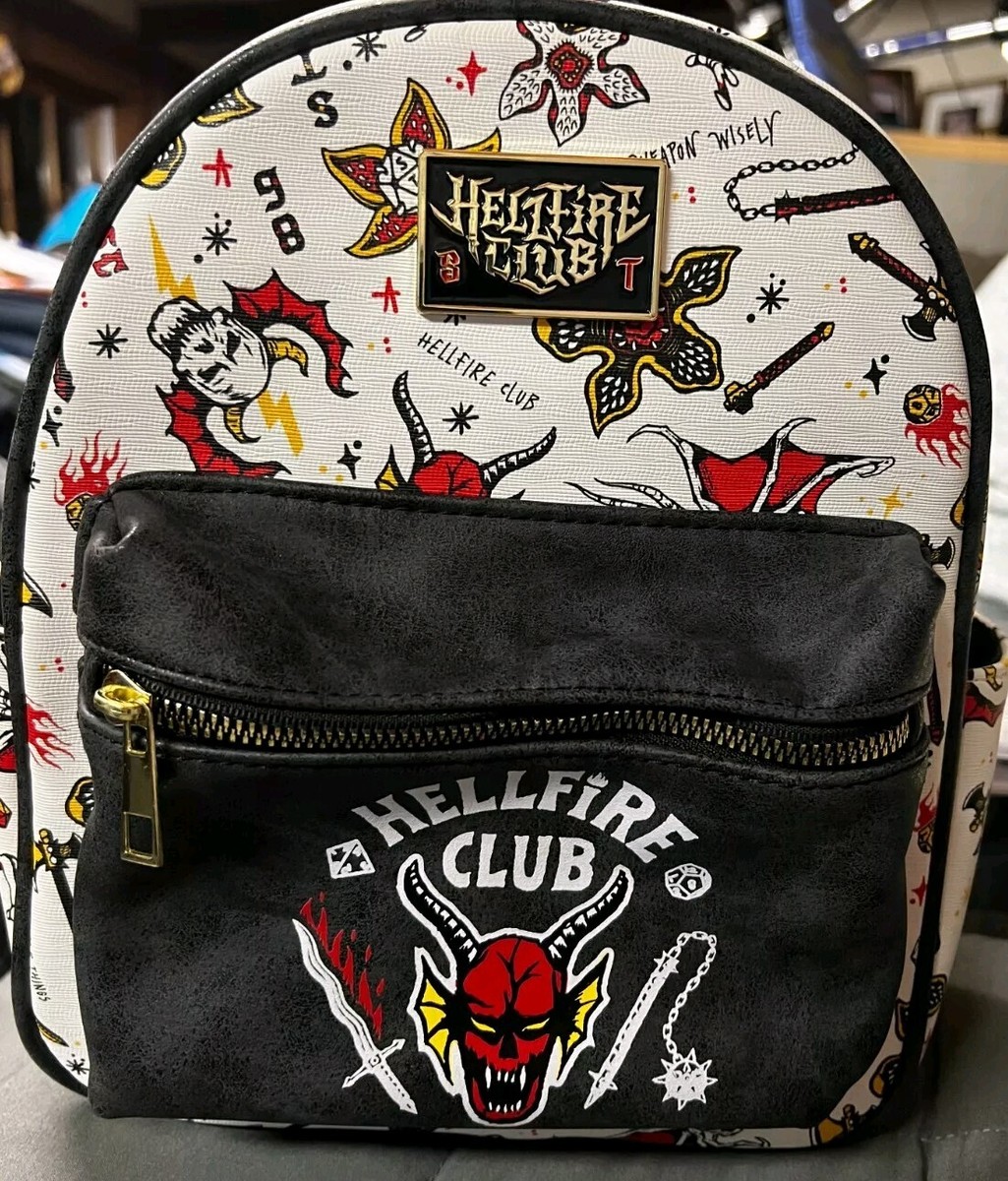 hellfire mini backpack STRANGER THINGS SPRAYGROUND Featuring the clubs iconic logo Loungefly Stranger Things Hellfire Club