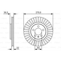 Bosch 2X Bremsscheiben BelüFtet GeöLt 0 986 479 R68