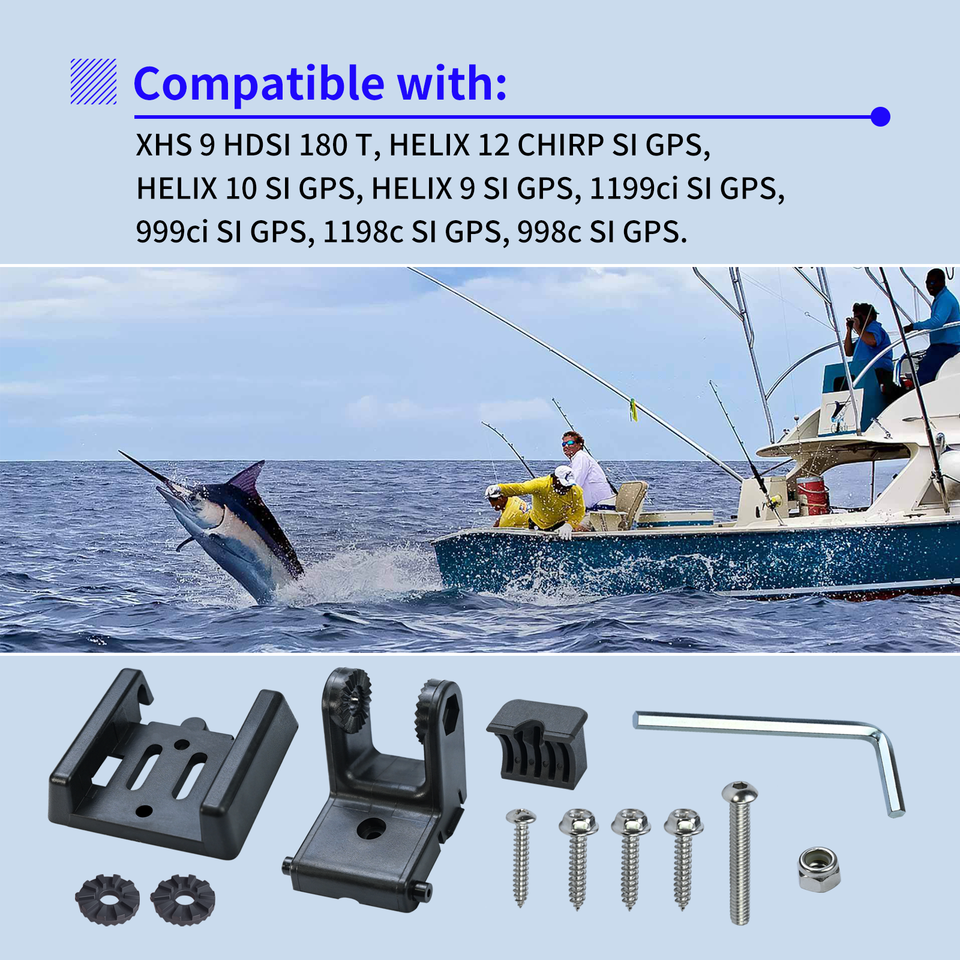 Kit Staffa Montaggio Trasduttore Per Barca 7400931, Compatibile Con XNT MHX E Serie Solix, Supporto Robust In ABS Per Specchio Di Poppa
