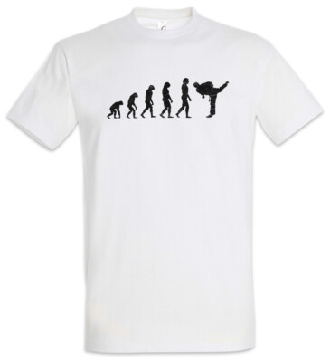 Karate Evolution T-Shirt Human Coach Fun Sports Martial Arts Training Fitness