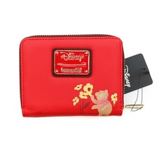 New Red Walt Disney's Winnie-the-Pooh Floral Crown Small Wallet by Loungefly
