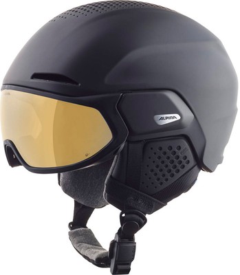 ALPINA Skihelm Snowboardhelm ALTO Q-LITE Helm 2025 black matt gold Helmet