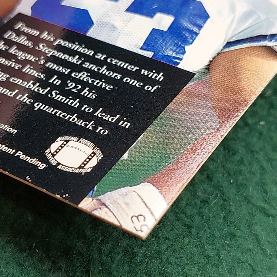 Mark Stepnoski 1992 Playoff Football card #44 Dallas Cowboys - Image 3 of 4