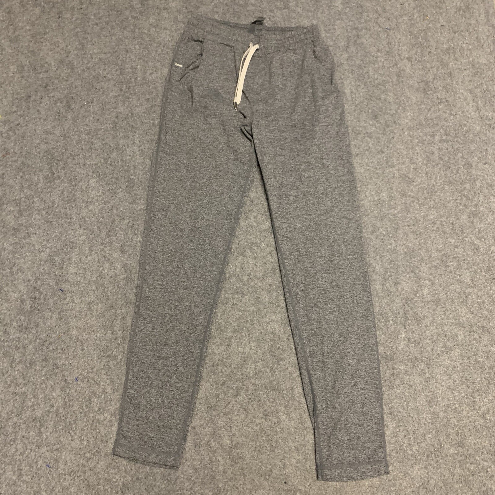 Vuori Ponto Mens Small Gray Joggers Stretch Lightweight Hipster V418