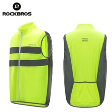ROCKBROS Cycling Vest Sleeveless Jersey Coat Windproof Reflective Vest Unisex