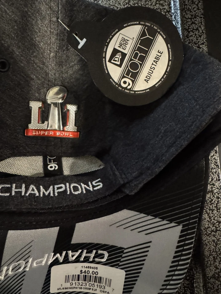 New England Patriots New Era Super Bowl LI Champions Sombrero Gris OSFA NUEVO CON ETIQUETAS Foto 2 de 4