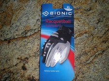 BIONIC RACQUETBALL GLOVE XL WHITE GOES ON RIGHT HAND