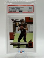 2022 Panini Clearly Donruss The Rookies Red #/49 Desmond Ridder #TR-2 PSA 9