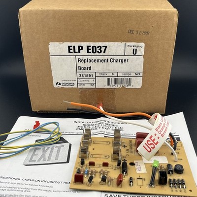 Lithonia ELP E037 Replacement Charger Board 281591 Model LES 120-277 ELN Exit