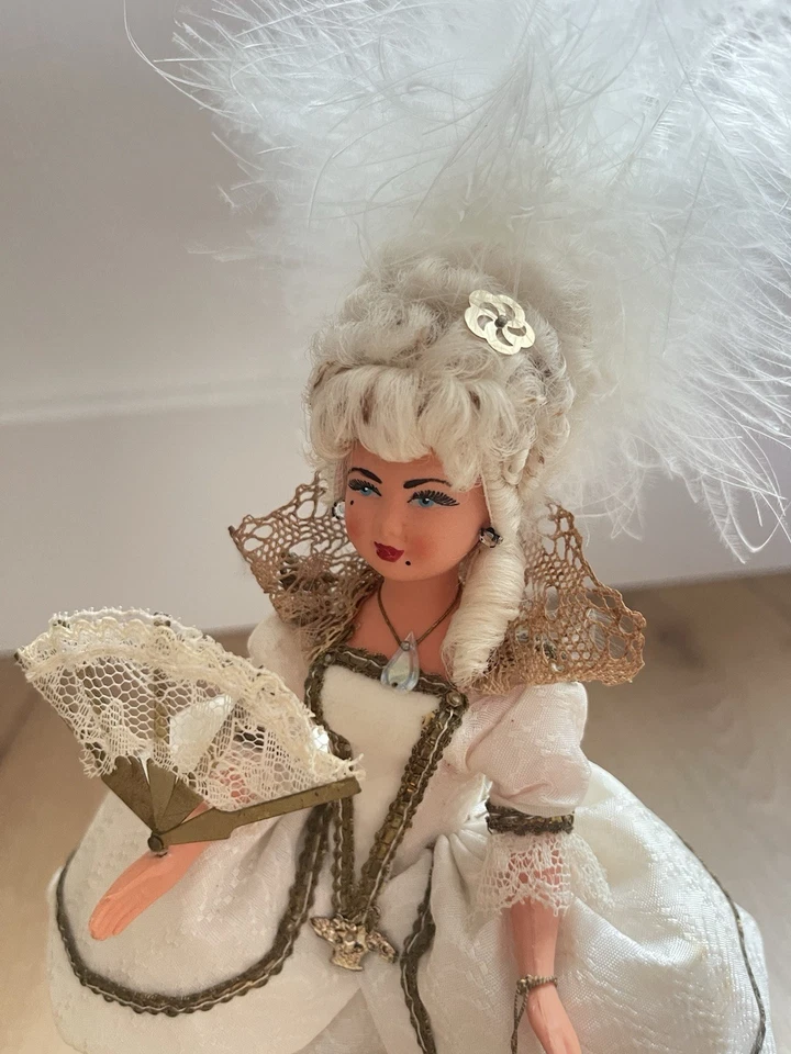 Disfraz de muñeca de porcelana vintage Laurette María Antonieta siglo XVIII Foto 3 de 4