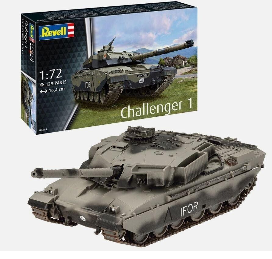 Revell 03365 British Army Challenger 1 Tank 1:72 Scale Model Kit