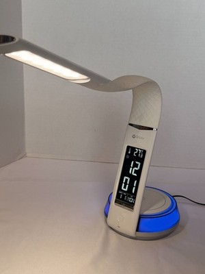 OttLite B22FS LED Desk Lamp Qi Wireless Charger Color Changing Digital Clock