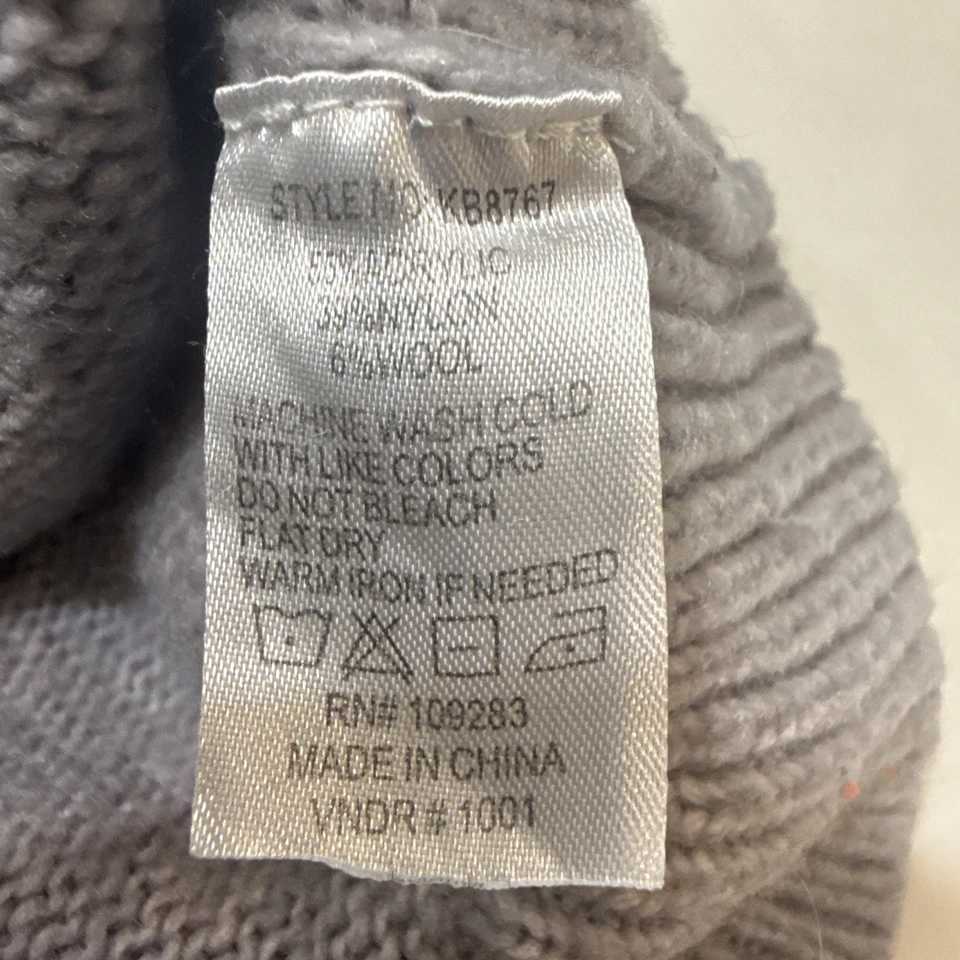 Vintage Havana Girls Skull Sweater Gray Knit Pullover Size S 7/8 Trendy Fall - Image 3 of 4