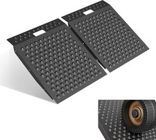36" x 48" Shed Ramp for Riding Mower 1500LB Anti-Slip Punch Plate Ramp 2PC Alloy
