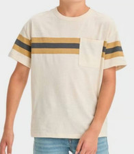 NEW Cat Jack Boy's Short Sleeve Striped Pocket T-Shirt Size Large 10/12