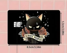 I Hate People Funny Credit/Debit Card Cover Skin Sticker 