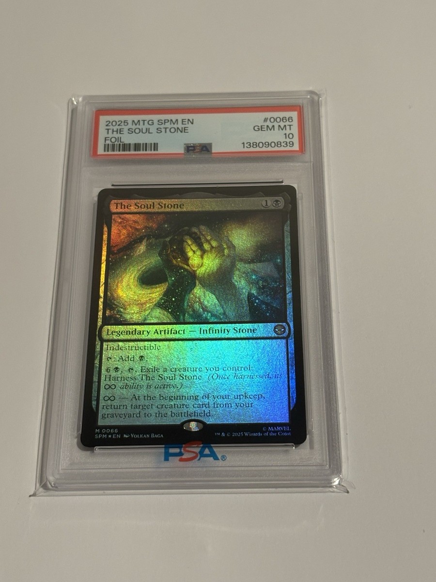 2025 MTG MARVEL'S SPIDER-MAN #0066 THE SOUL STONE PSA 10 Foil | eBay