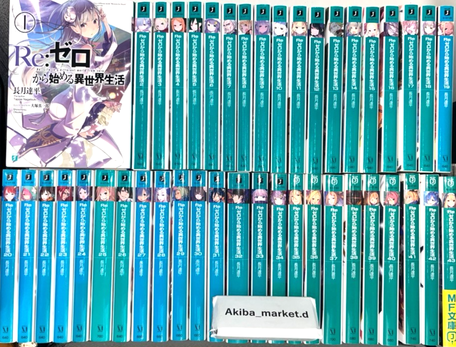 Re:ZERO Bulk Lot 11pcs Japan リゼロ Re:Zero Vol.1-43 Latest Full Set Japanese Light Novel | eBay