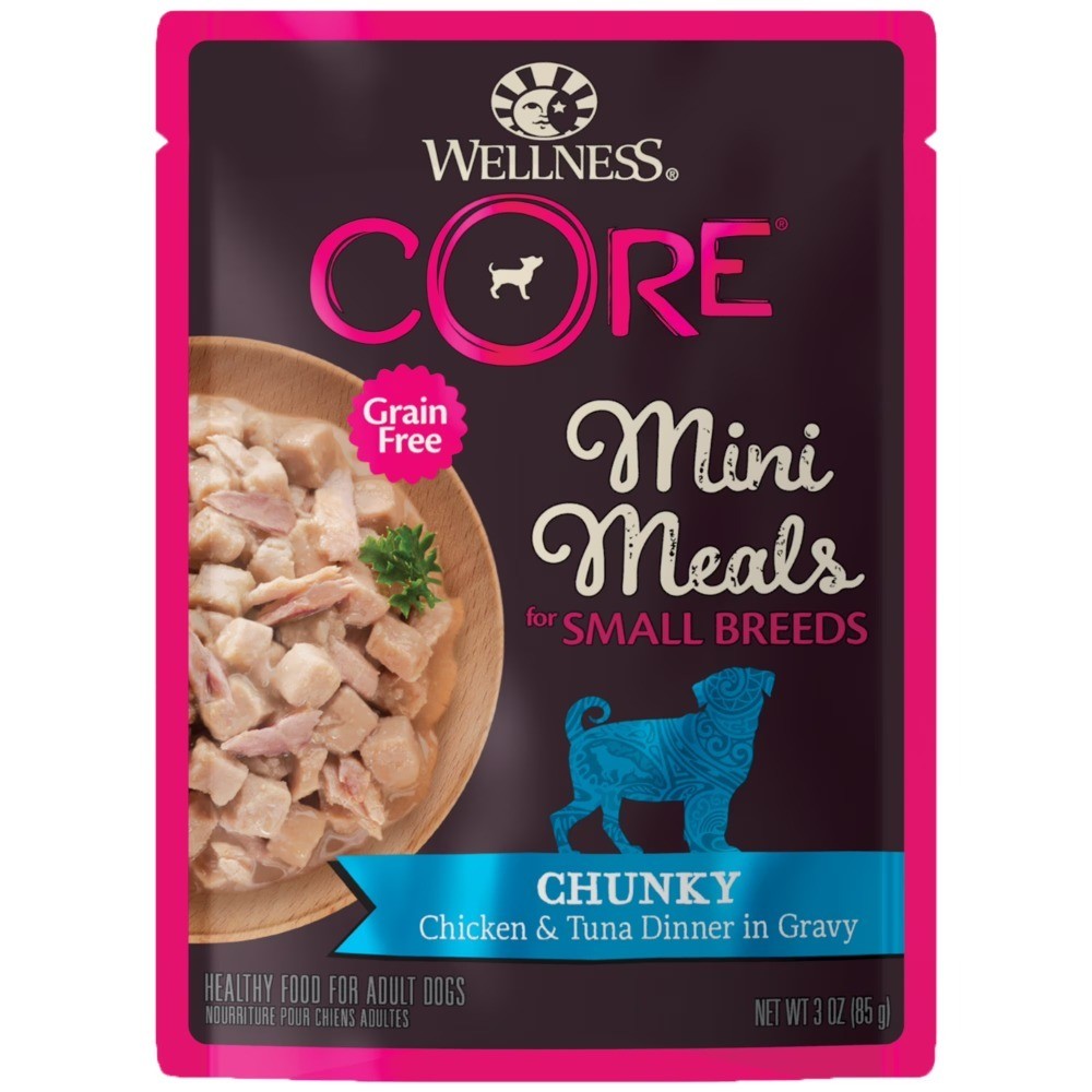 Natural Grain Free Small Breed Wet Dog Food, Chunky Chicken & Tuna Dinner in