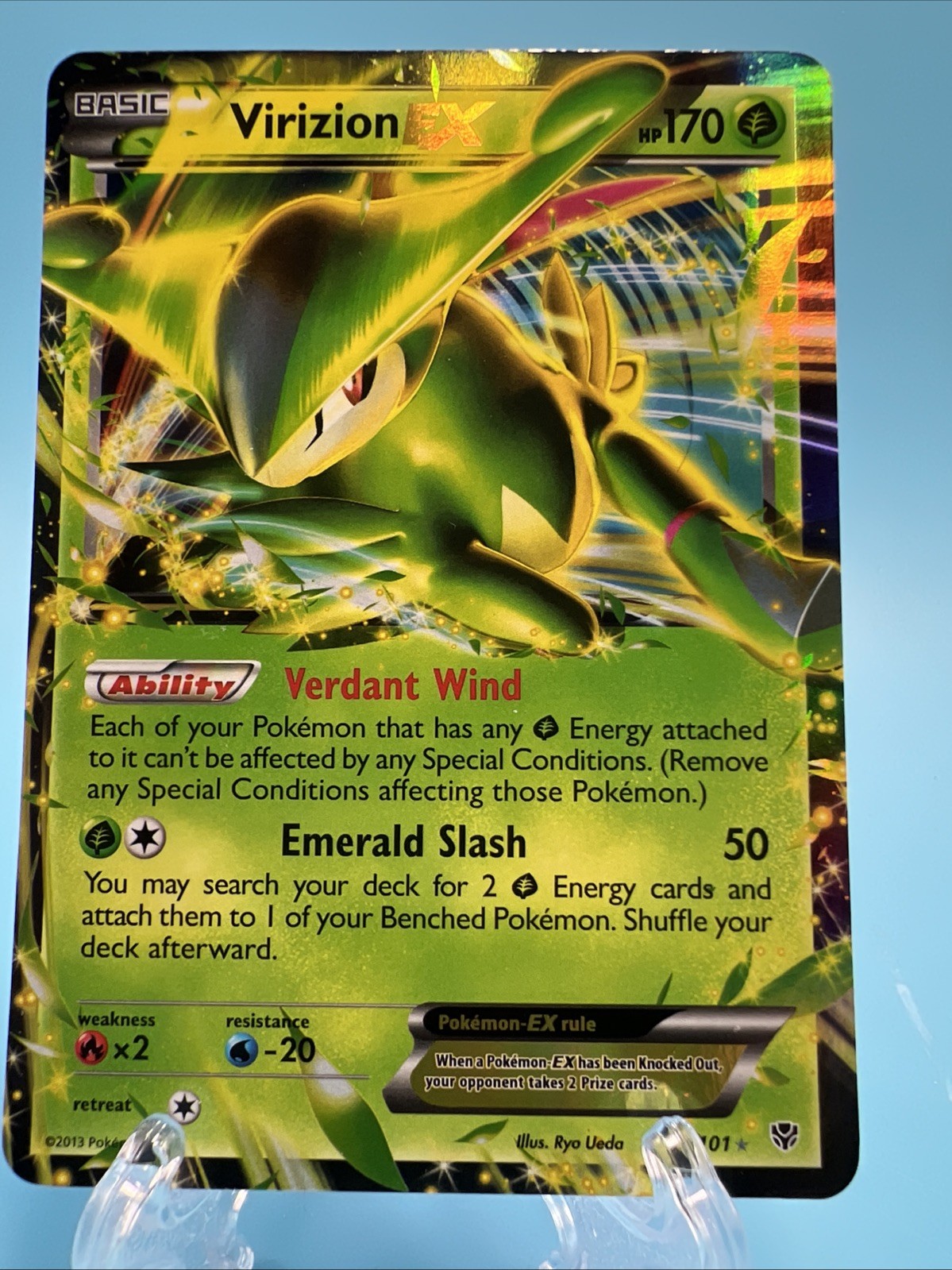 Virizion EX 9/101 Pokémon Holo TCG Plasma Blast Mint