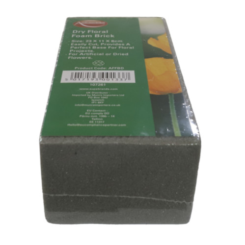 Ambassador Dry Floral Flower Plant Craft Foam Brick Base - 23cm x 11cm x 8cm