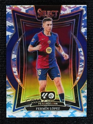2024 Panini Select La Liga Terrace Winter Camo Prizm 27/30 Fermin Lopez #54 9su