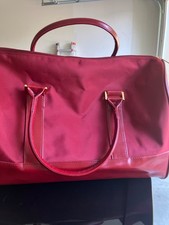 Estee Lauder womes overnight travel bag burgundy preowned