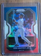 Ken Griffey Jr 2021 Panini Prizm Red White Blue #19 Mariners Reds HOF
