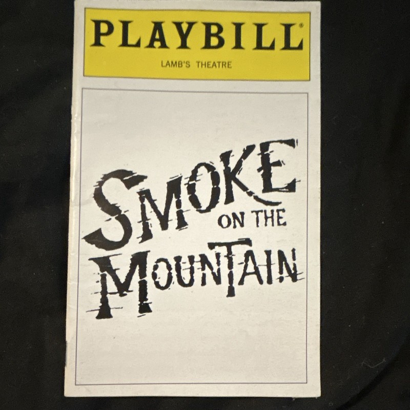 Playbill Souvenir Program - Lamb's Theatre - Smoke on the Mountain