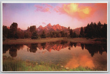 Vintage Postcard - Sunrise on the Teton Range - Wyoming - WY