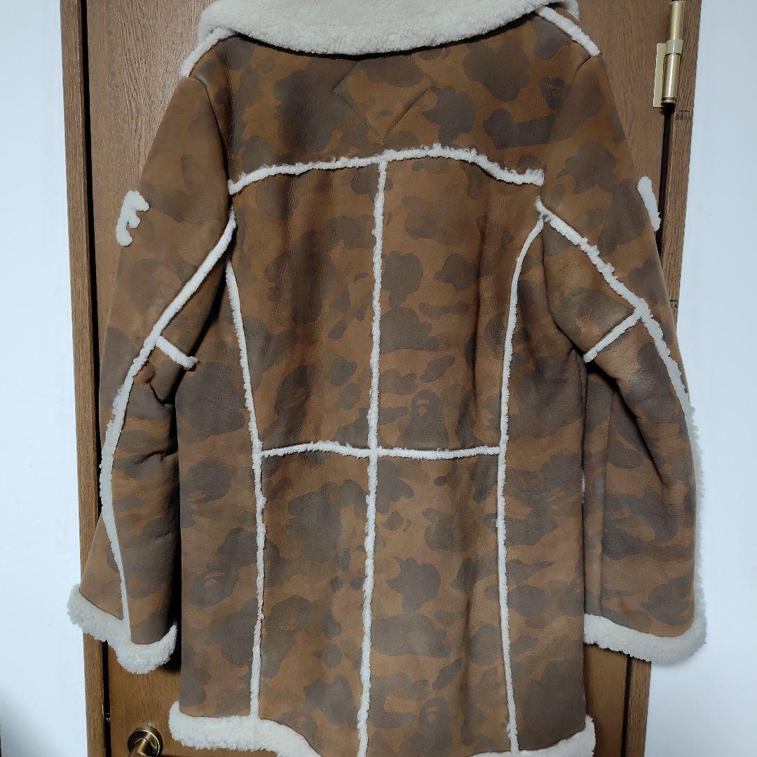 A Bathing Ape Bape x Ugg Mens Shearling Jacket Brown Camo Size L image 2