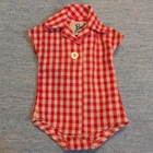 Vintage Barbie Picnic Set #967 Red Checkered Body Blouse Shirt Top 1960 Mattel