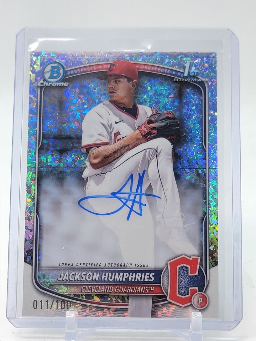 JACKSON HUMPHRIES 2025 BOWMAN CHROME 1ST MINI DIAMOND AUTO /100 Q4271