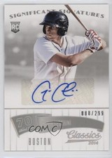 2014 Panini Classics Significant Signatures Silver /299 Garin Cecchini Auto 4f5