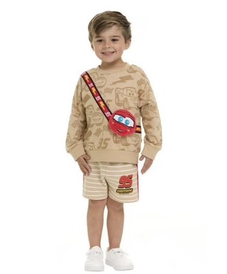 Disney Cars 2-Piece Sweat Short Set With Crossbody Pouch 5T