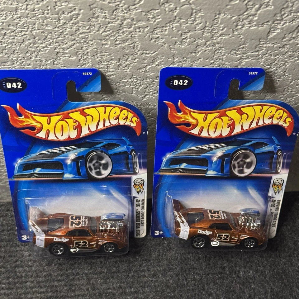 2003 Hot Wheels первые выпуски X2 1970 Dodge Charger #30 из 42 вариантов двигателя - Изображение 3 из 4