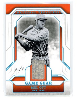 2025 National Treasures Game Gear Swatch Mel Ott PLATINUM 1/1 GGS-MO NY Giants