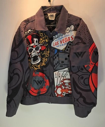 Watson The Gambler Play To Win Las Vegas Jacket Casino medium Skull Men’s  - product listing photo
