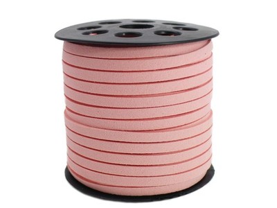 Pamir Tong 5mm Faux Suede Leather Cord String for Jewerly 40 Yards Pink, Pink