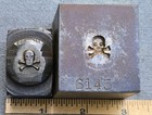 Antique Steel Mold Die Hub Stamp Jewelry Tool Pendant Skull Bones Crossed Pirate — photo 1
